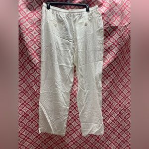White linen dress pants trousers